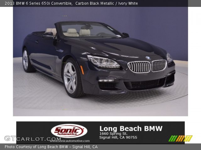 2013 BMW 6 Series 650i Convertible in Carbon Black Metallic