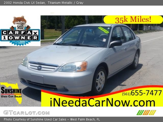 2002 Honda Civic LX Sedan in Titanium Metallic