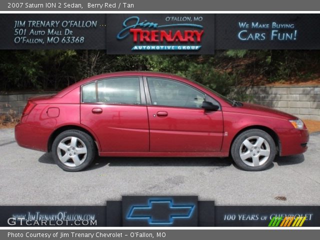 2007 Saturn ION 2 Sedan in Berry Red