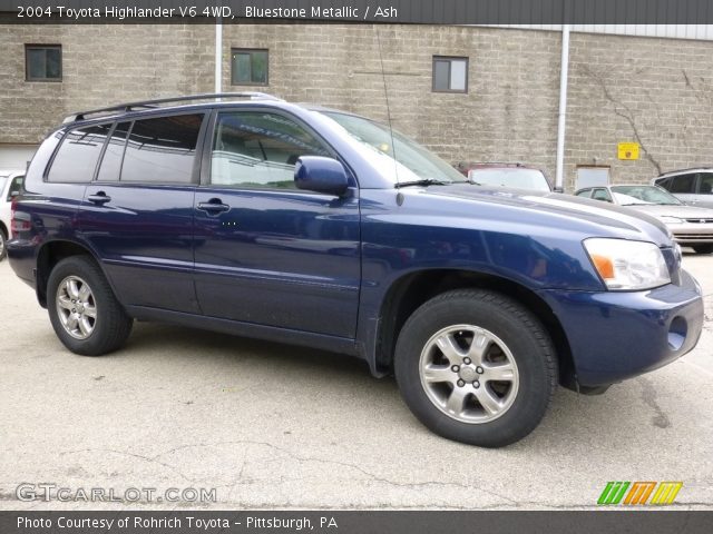 2004 Toyota Highlander V6 4WD in Bluestone Metallic