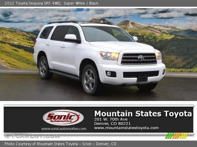 2012 Toyota Sequoia SR5 4WD in Super White