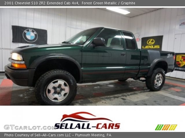 2001 Chevrolet S10 ZR2 Extended Cab 4x4 in Forest Green Metallic
