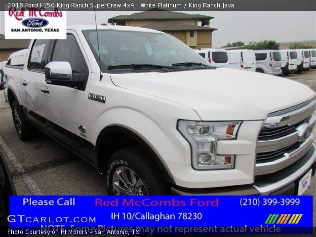 2016 Ford F150 King Ranch SuperCrew 4x4 in White Platinum