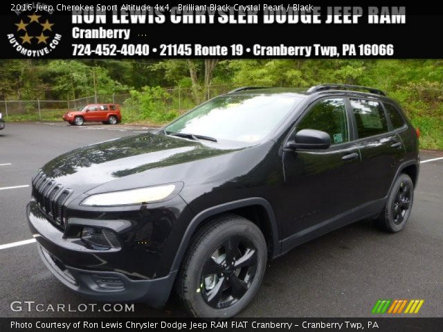 2016 Jeep Cherokee Sport Altitude 4x4 in Brilliant Black Crystal Pearl