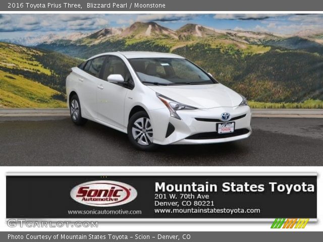 2016 Toyota Prius Three in Blizzard Pearl