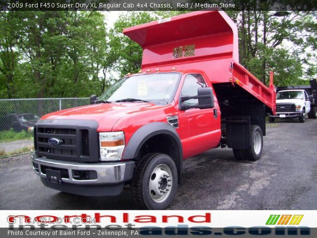 2009 Ford F450 Super Duty XL Regular Cab 4x4 Chassis in Red