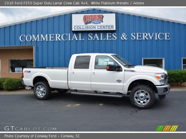 2016 Ford F350 Super Duty Lariat Crew Cab 4x4 in White Platinum Metallic