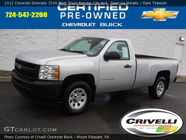 2012 Chevrolet Silverado 1500 Work Truck Regular Cab 4x4 in Silver Ice Metallic