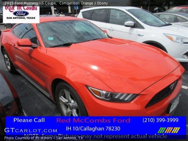 2015 Ford Mustang V6 Coupe in Competition Orange