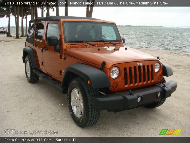 2010 Jeep Wrangler Unlimited Sport in Mango Tango Pearl