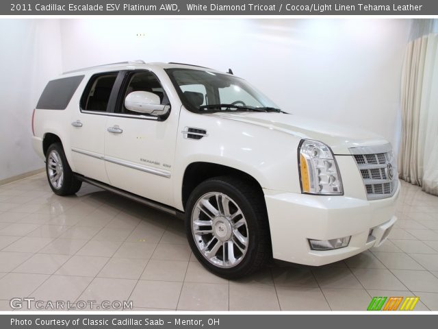 2011 Cadillac Escalade ESV Platinum AWD in White Diamond Tricoat