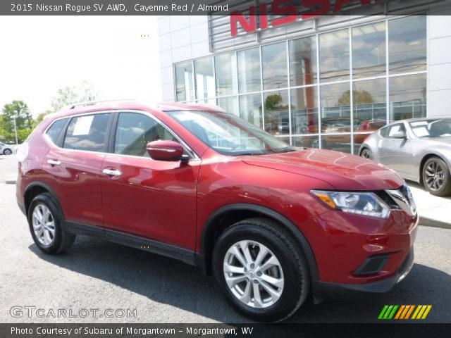 2015 Nissan Rogue SV AWD in Cayenne Red