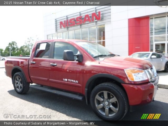 2015 Nissan Titan SV Crew Cab 4x4 in Cayenne Red