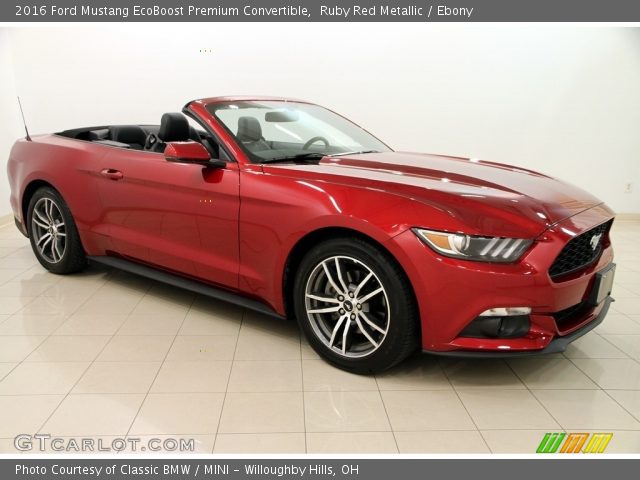 2016 Ford Mustang EcoBoost Premium Convertible in Ruby Red Metallic