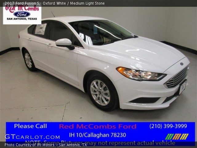 2017 Ford Fusion S in Oxford White
