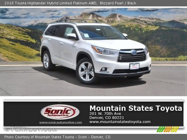 2016 Toyota Highlander Hybrid Limited Platinum AWD in Blizzard Pearl