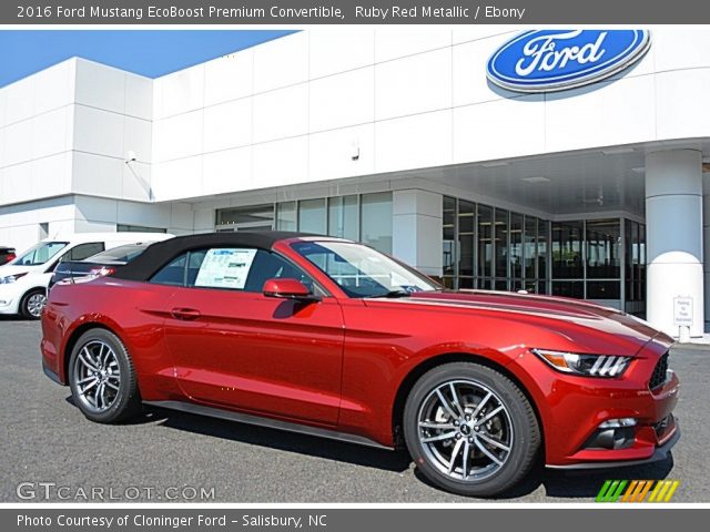 2016 Ford Mustang EcoBoost Premium Convertible in Ruby Red Metallic