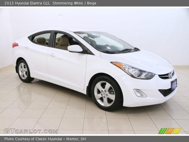 2013 Hyundai Elantra GLS in Shimmering White