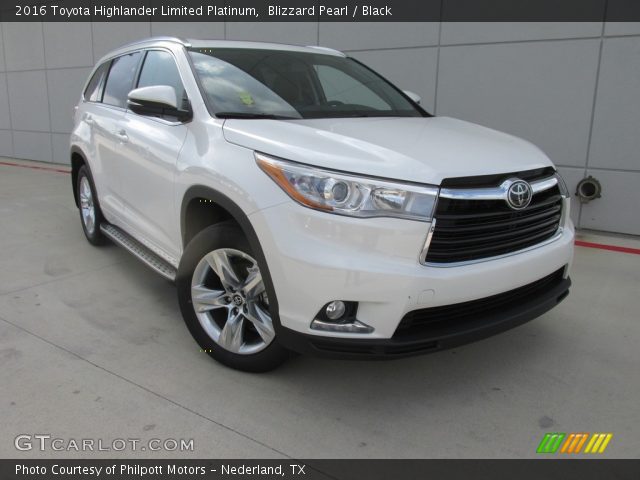 2016 Toyota Highlander Limited Platinum in Blizzard Pearl