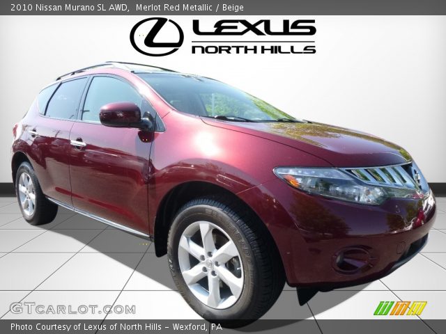 2010 Nissan Murano SL AWD in Merlot Red Metallic