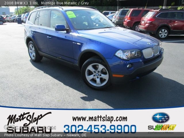 2008 BMW X3 3.0si in Montego Blue Metallic