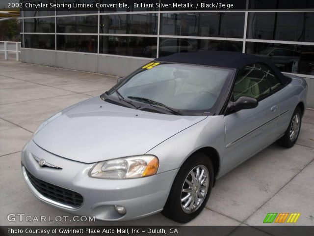 2002 Chrysler Sebring Limited Convertible in Brilliant Silver Metallic