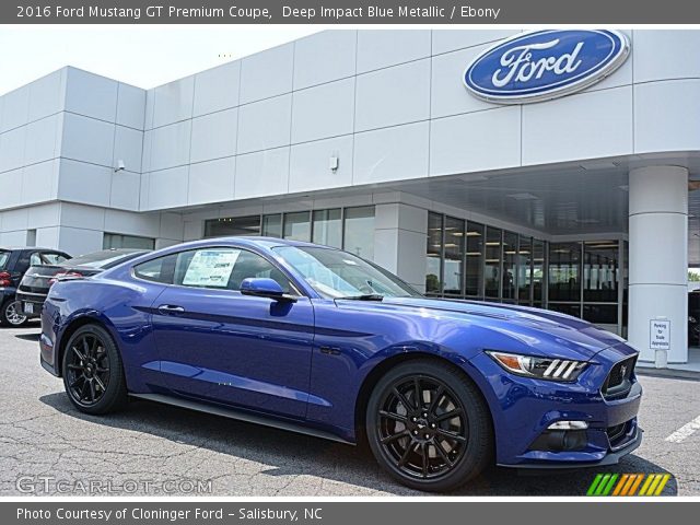 2016 Ford Mustang GT Premium Coupe in Deep Impact Blue Metallic