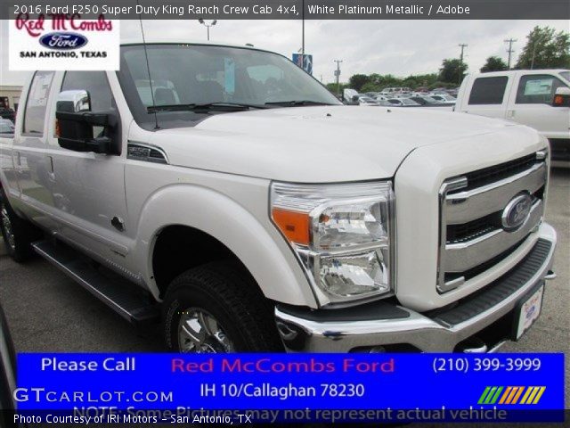 2016 Ford F250 Super Duty King Ranch Crew Cab 4x4 in White Platinum Metallic