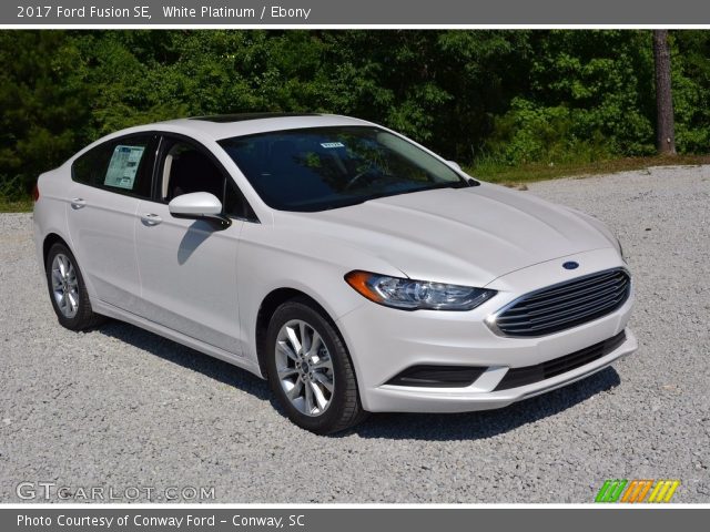 2017 Ford Fusion SE in White Platinum