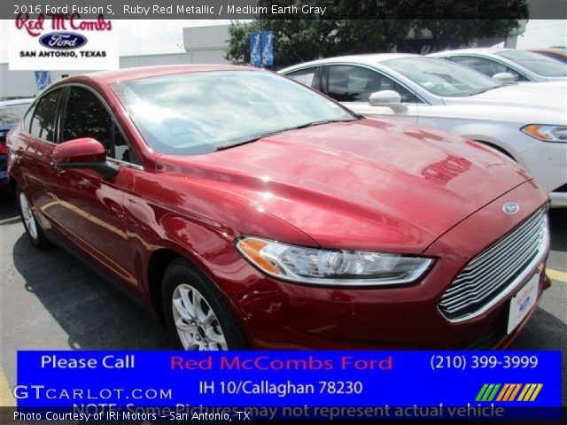 2016 Ford Fusion S in Ruby Red Metallic