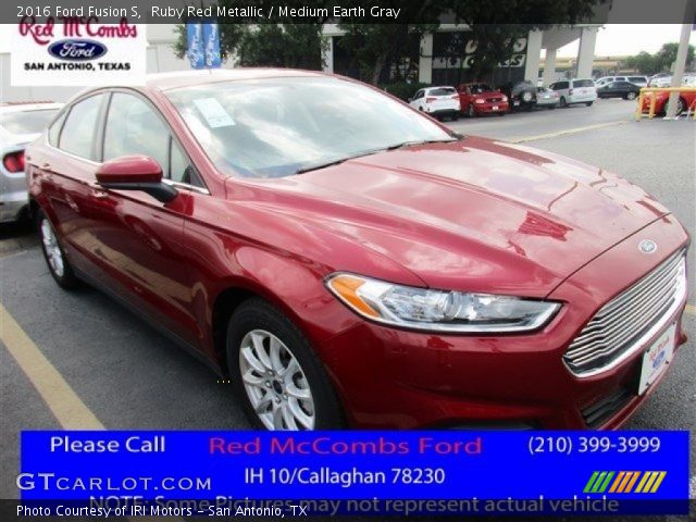 2016 Ford Fusion S in Ruby Red Metallic