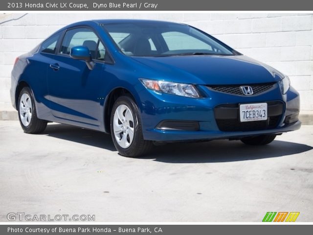 2013 Honda Civic LX Coupe in Dyno Blue Pearl