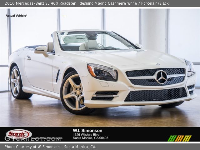 2016 Mercedes-Benz SL 400 Roadster in designo Magno Cashmere White