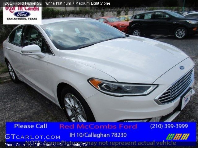 2017 Ford Fusion SE in White Platinum