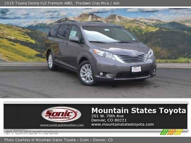 2016 Toyota Sienna XLE Premium AWD in Predawn Gray Mica
