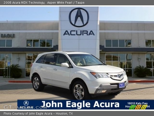 2008 Acura MDX Technology in Aspen White Pearl