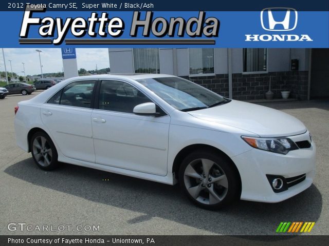 2012 Toyota Camry SE in Super White