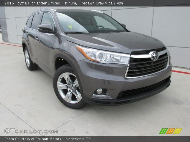 2016 Toyota Highlander Limited Platinum in Predawn Gray Mica