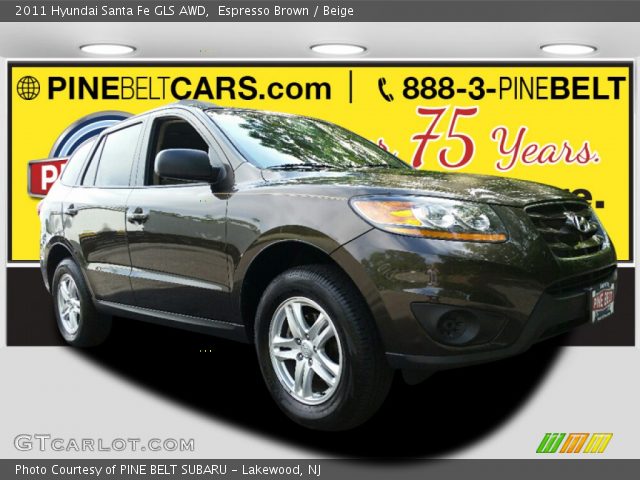 2011 Hyundai Santa Fe GLS AWD in Espresso Brown