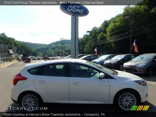 2013 Ford Focus Titanium Hatchback in White Platinum