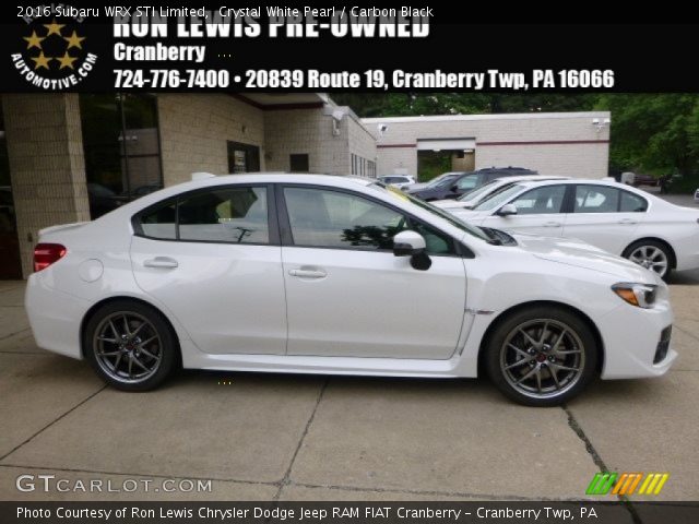 2016 Subaru WRX STI Limited in Crystal White Pearl
