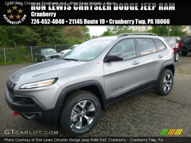 2016 Jeep Cherokee Trailhawk 4x4 in Billet Silver Metallic