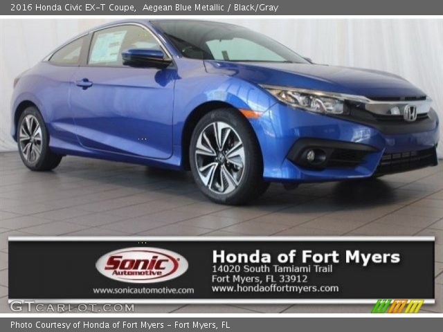 2016 Honda Civic EX-T Coupe in Aegean Blue Metallic