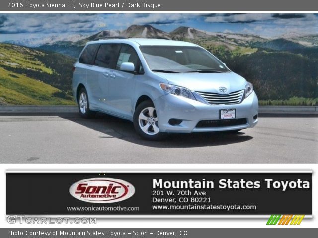 2016 Toyota Sienna LE in Sky Blue Pearl