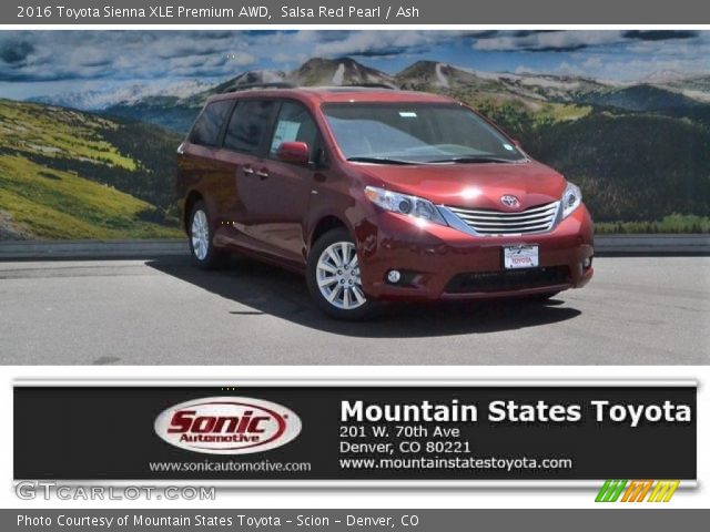 2016 Toyota Sienna XLE Premium AWD in Salsa Red Pearl