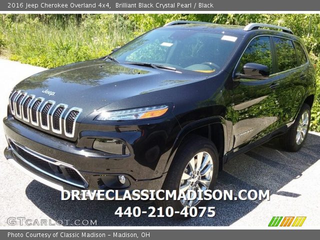 2016 Jeep Cherokee Overland 4x4 in Brilliant Black Crystal Pearl