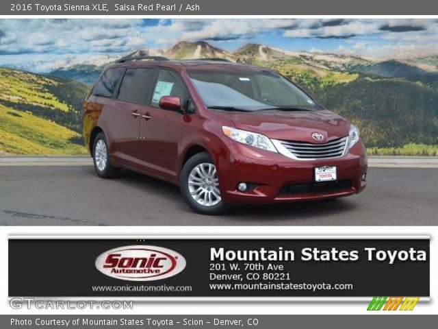 2016 Toyota Sienna XLE in Salsa Red Pearl