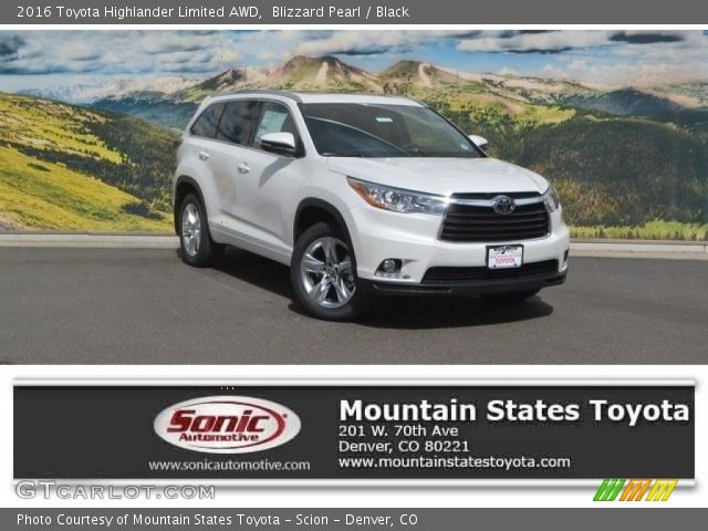 2016 Toyota Highlander Limited AWD in Blizzard Pearl