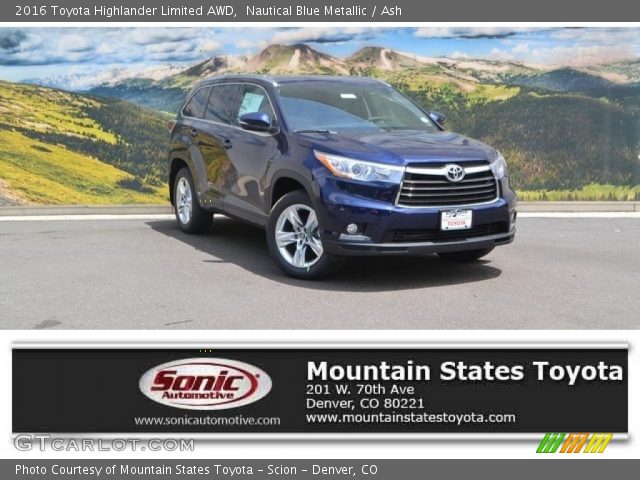 2016 Toyota Highlander Limited AWD in Nautical Blue Metallic