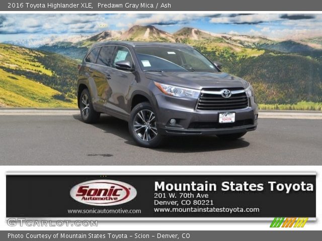 2016 Toyota Highlander XLE in Predawn Gray Mica